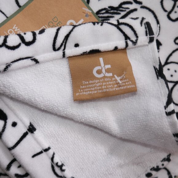 Deborah Connolly Hand Towel Set Puppy Faces Black & White Dog Show Parade NWT - Picture 3 of 5